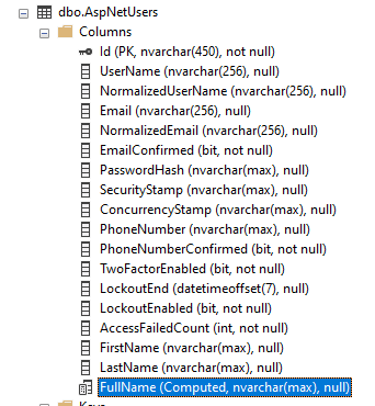 sql server understands that this column is computed